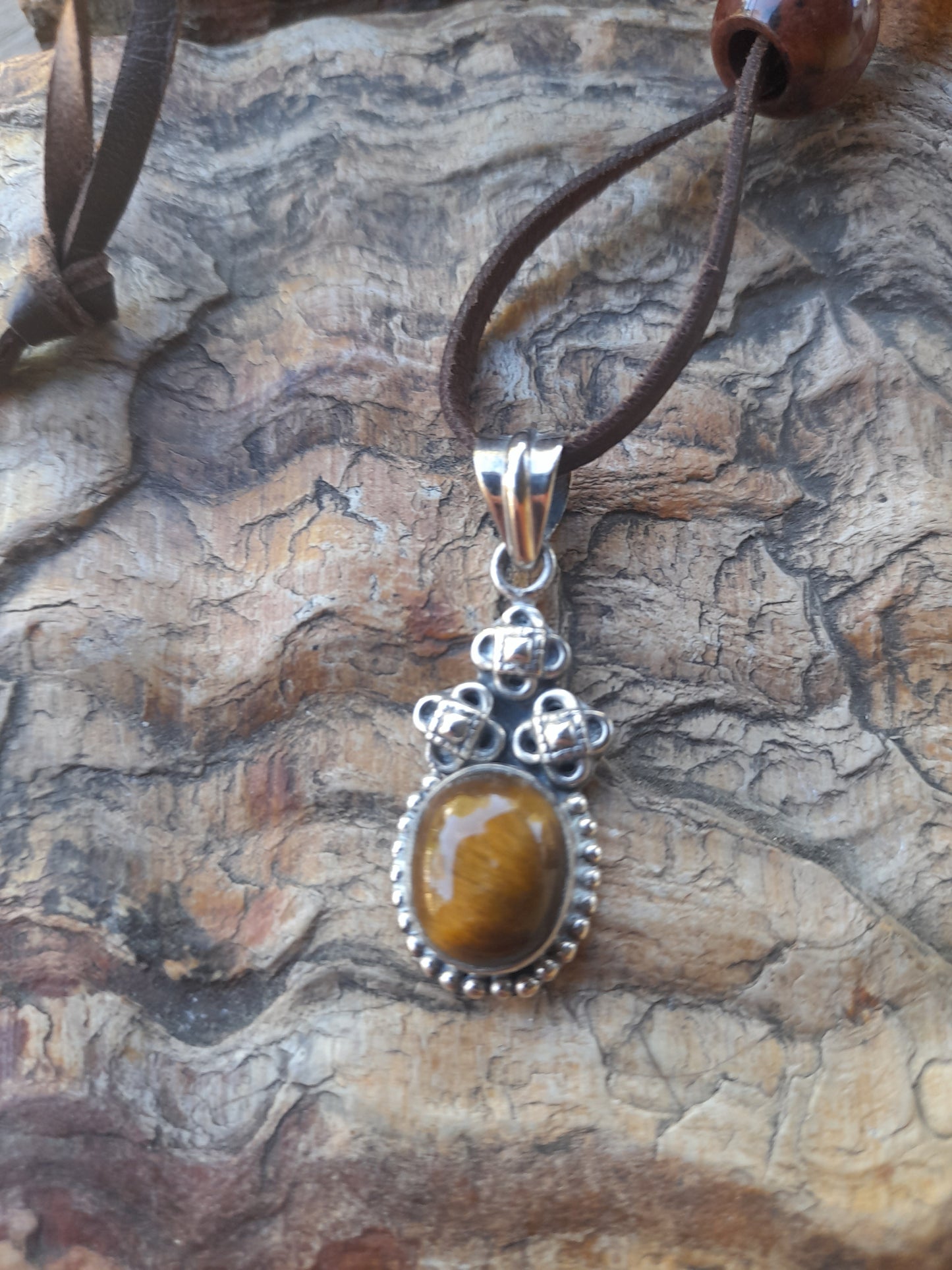 Tigers Eye Pendant Necklace